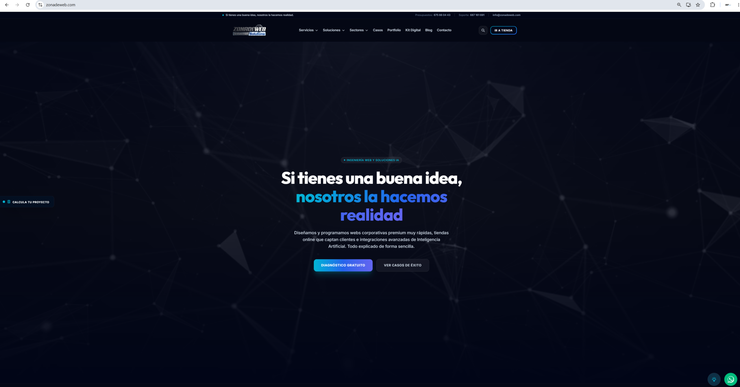 Proyecto digital desarrollado con el apoyo de Zonadeweb: Diseño web profesional